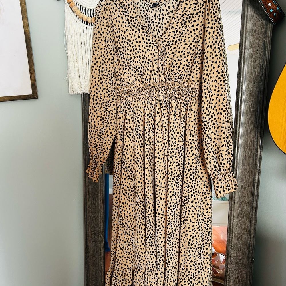 SHEIN Leopard Print Maxi Dress